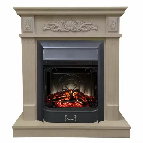 Каминокомплект RealFlame Adelaida STD/EUG WT с очагом Majestic Lux Black S