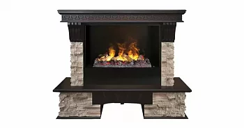 Каминокомплект RealFlame Rockland 26/HL AO с очагом 3D Cassette 630 + Black вставка