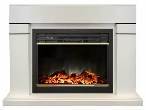 Каминокомплект RealFlame Lindelse 26 WT с очагом MoonBlaze LUX Brass