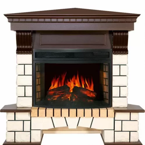 Каминокомплект Royal Flame Pierre Luxe угловой c очагом Dioramic 25 FX