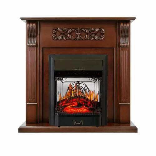 Каминокомплект Royal Flame Venice махагон коричневый антик c очагом Majestic FX M Black