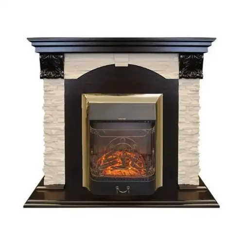 Каминокомплект RealFlame Dublin LUX STD/EUG DN с очагом Majestic s Lux Black/Brass