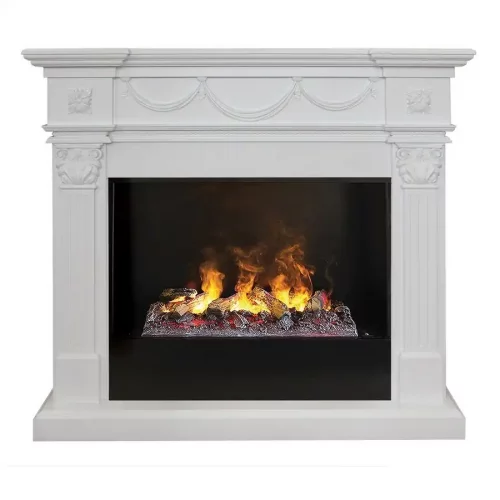 Каминокомплект RealFlame Casablanca 25,5/26 WT с очагом 3D Cassette 630 + Black вставка