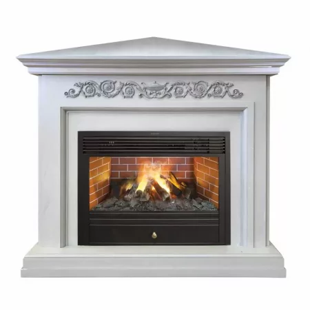 Каминокомплект RealFlame Leticia Corner 26 WT с очагом 3D Novara