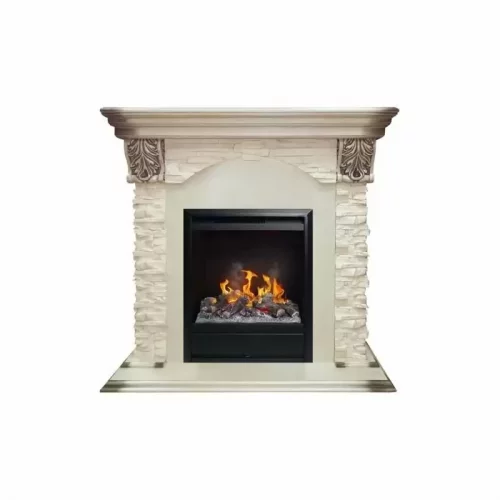 Каминокомплект RealFlame Dublin LUX STD/EUG WT с очагом 3D Olympic