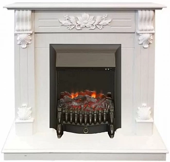 Каминокомплект RealFlame Ottawa STD/EUG WT с очагом Fobos Lux Black S