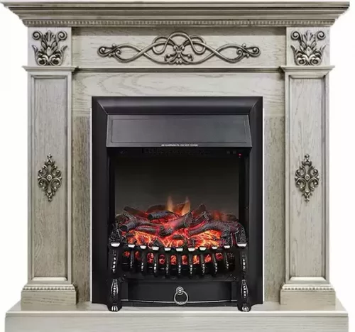 Каминокомплект Royal Flame Derby old silver с очагом Fobos FX Black