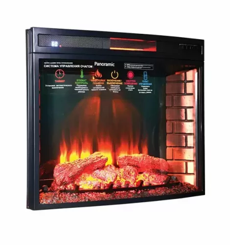 Каминокомплект Interflame Лексингтон махагон с очагом Panoramic 33 LED FX QZ