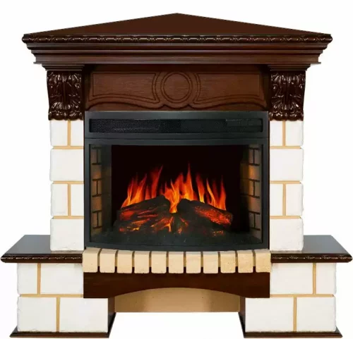 Каминокомплект Royal Flame Pierre Luxe шампань угловой c очагом Dioramic 25 FX