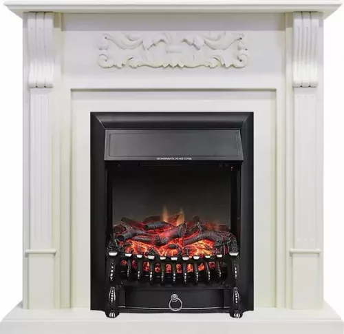 Каминокомплект Royal Flame Venice фактурный белый c очагом Fobos FX Black
