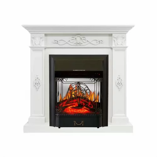 Каминокомплект Royal Flame Derby белый дуб с очагом Majestic FX M Black