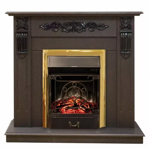 Каминокомплект RealFlame Dominica STD/EUG DN с очагом Majestic Lux Brass S