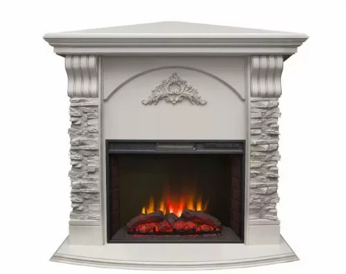 Каминокомплект RealFlame Athena Corner GR STD/EUG/25/25'5 WT с очагом Sparta 25,5 LED