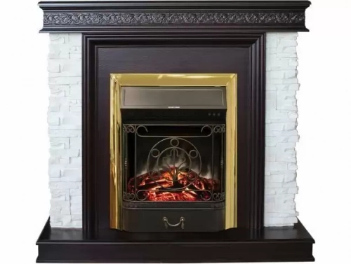 Каминокомплект RealFlame Donna с очагом Majestic Lux Brass S