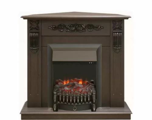 Каминокомплект RealFlame Dominica Corner STD/EUG DN с очагом Fobos Lux Black S
