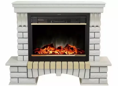 Каминокомплект RealFlame Country 26 WT с очагом MoonBlaze LUX Black/Brass