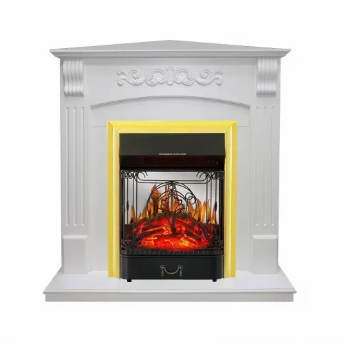 Каминокомплект Royal Flame Sorrento угловой c очагом Majestic FX M Brass