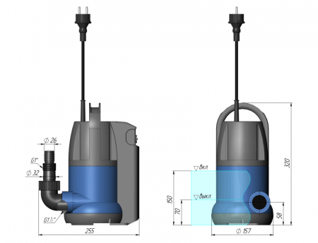 Дренажный насос Unipump SUB 407 P