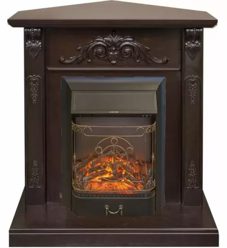 Каминокомплект RealFlame Anita corner STD/EUG AO с очагом Majestic Lux Black S