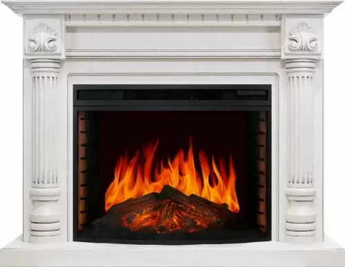 Каминокомплект Royal Flame Edinburg слоновая кость с патиной c очагом Dioramic 33 LED FX