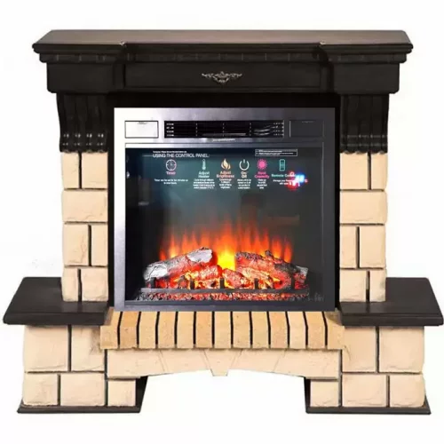 Каминокомплект Interflame Экстерион венге с очагом Sirius 30 LED FX Black