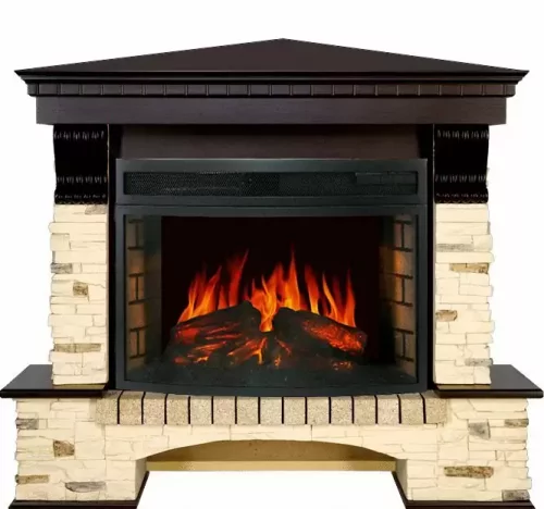 Каминокомплект Royal Flame Pierre Luxe сланец угловой c очагом Dioramic 25 FX
