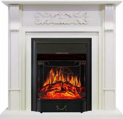 Каминокомплект Royal Flame Venice фактурный белый c очагом Majestic FX Black