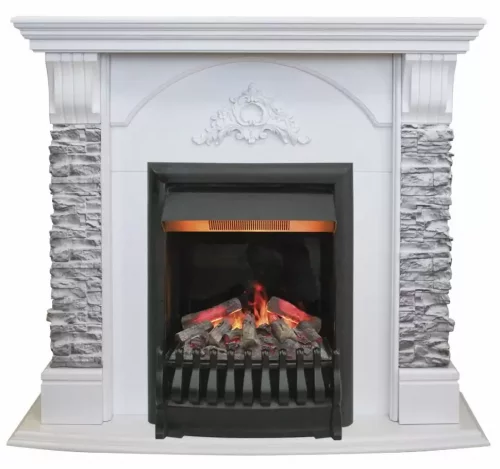 Каминокомплект RealFlame Athena GR STD/EUG/25/25'5 WT с очагом 3D Oregan