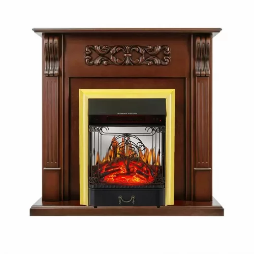 Каминокомплект Royal Flame Venice махагон коричневый антик c очагом Majestic FX M Brass