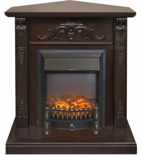 Каминокомплект RealFlame Anita corner STD/EUG AO с очагом Fobos Lux Black S