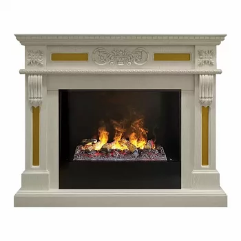 Каминокомплект RealFlame Corsica 26 WT с очагом 3D Cassette 630 + Black вставка